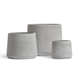 Кашпо TREEZ ERGO Concrete Чаша-конус Светло-серый бетон д-34 см, в-28 см