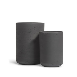 Кашпо TREEZ ERGO Concrete Высокий цилиндр Тёмно-серый бетон д-28 см, в-40 см