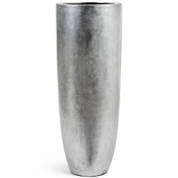 Кашпо TREEZ Effectory Metal Высокий конус Giant Серебро в-120, д-46 см 1/1