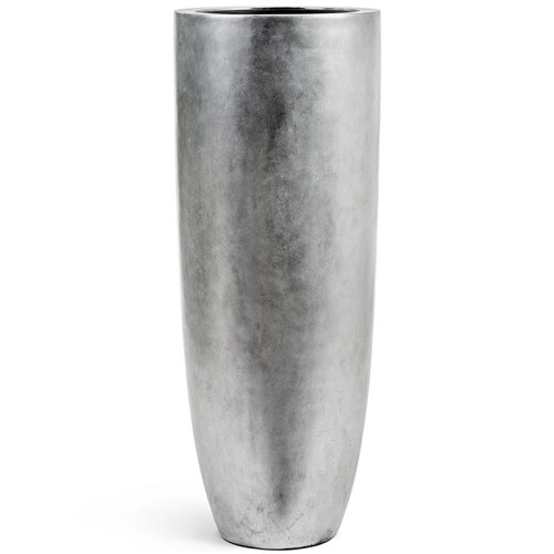 Кашпо TREEZ Effectory Metal Высокий конус Giant Серебро в-120, д-46 см 1/1