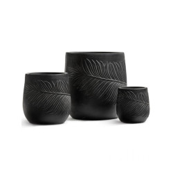 Кашпо TREEZ ERGO Nature Чаша Антрацит д-32, в-32 см