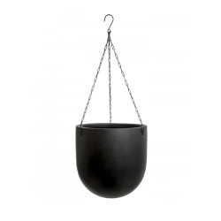 Кашпо TREEZ Effectory Black Stone Чаша большая подвесная Антрацит в-28 см, д-27 см 2/2