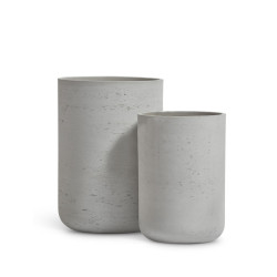 Кашпо TREEZ ERGO Concrete Высокий цилиндр Светло-серый бетон д-28 см, в-40 см