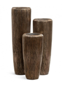 Кашпо TREEZ Effectory Wow Высокий конус Design Тёмное матовое золото в-117 см, д-34 см 1/1