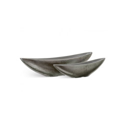 Кашпо TREEZ Effectory Metal Лодка длинная Стальное серебро в-20 см, ш-18 см, д-90 см 4/4