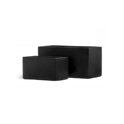 Кашпо TREEZ Effectory Black Stone Низкий узкий прямоугольник Антрацит в-22, ш-20, дл-40 см 1/1